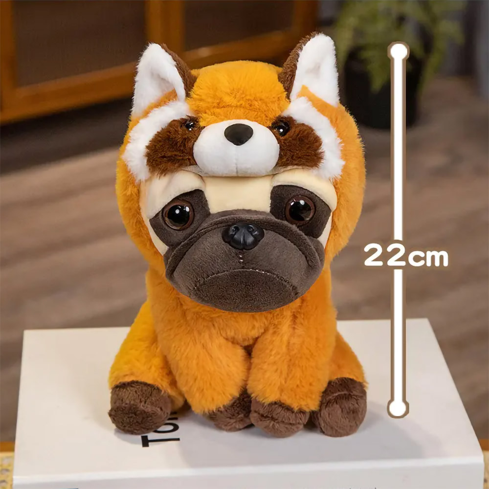 French Bulldog Plush Toy with line that shows height of 22 cm