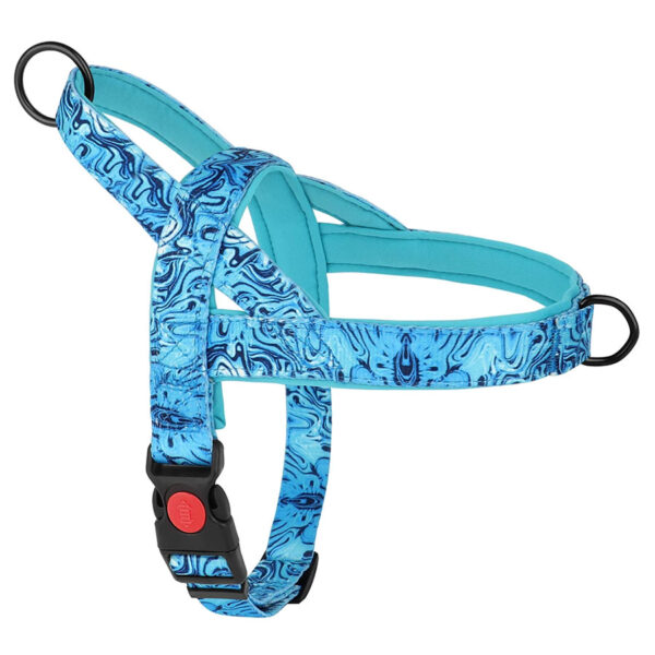 Frenchie Harness With Handle in baby blue color