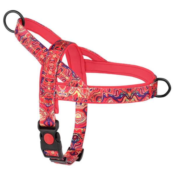 Frenchie Harness With Handle in red color