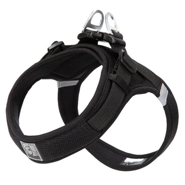 Mesh Frenchie Harness black color against white background