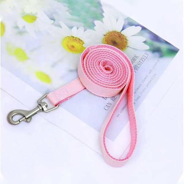 Free matching leash in pink for Teddy Fluffy Frenchie Harness for Pups