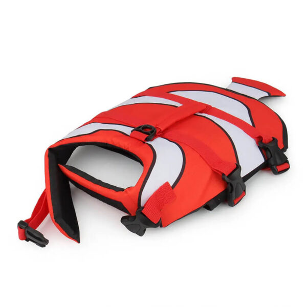 Clownfish Frenchie Swim Vest on the white background