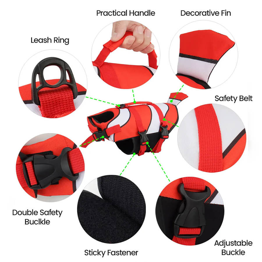 Clownfish Frenchie Swim Vest with thumbnail product details