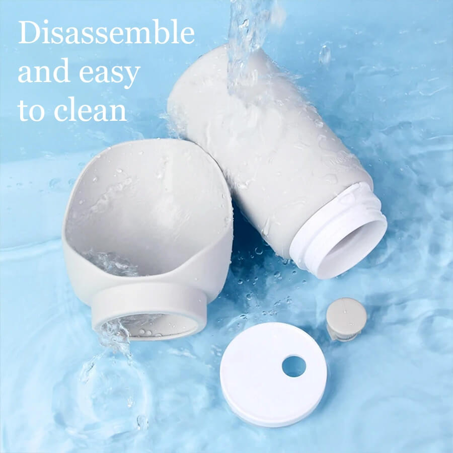 Frenchie Folding Water Bottle in the water