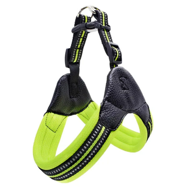 Step In Frenchie Harness in neon green color