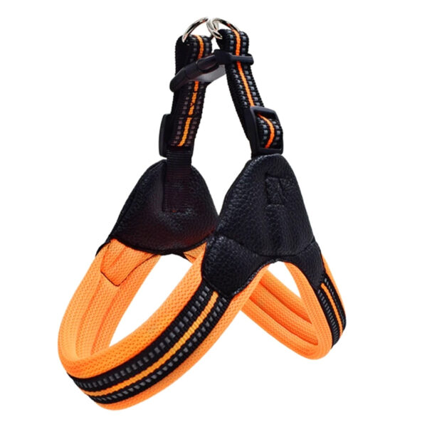 Step In Frenchie Harness in orange color